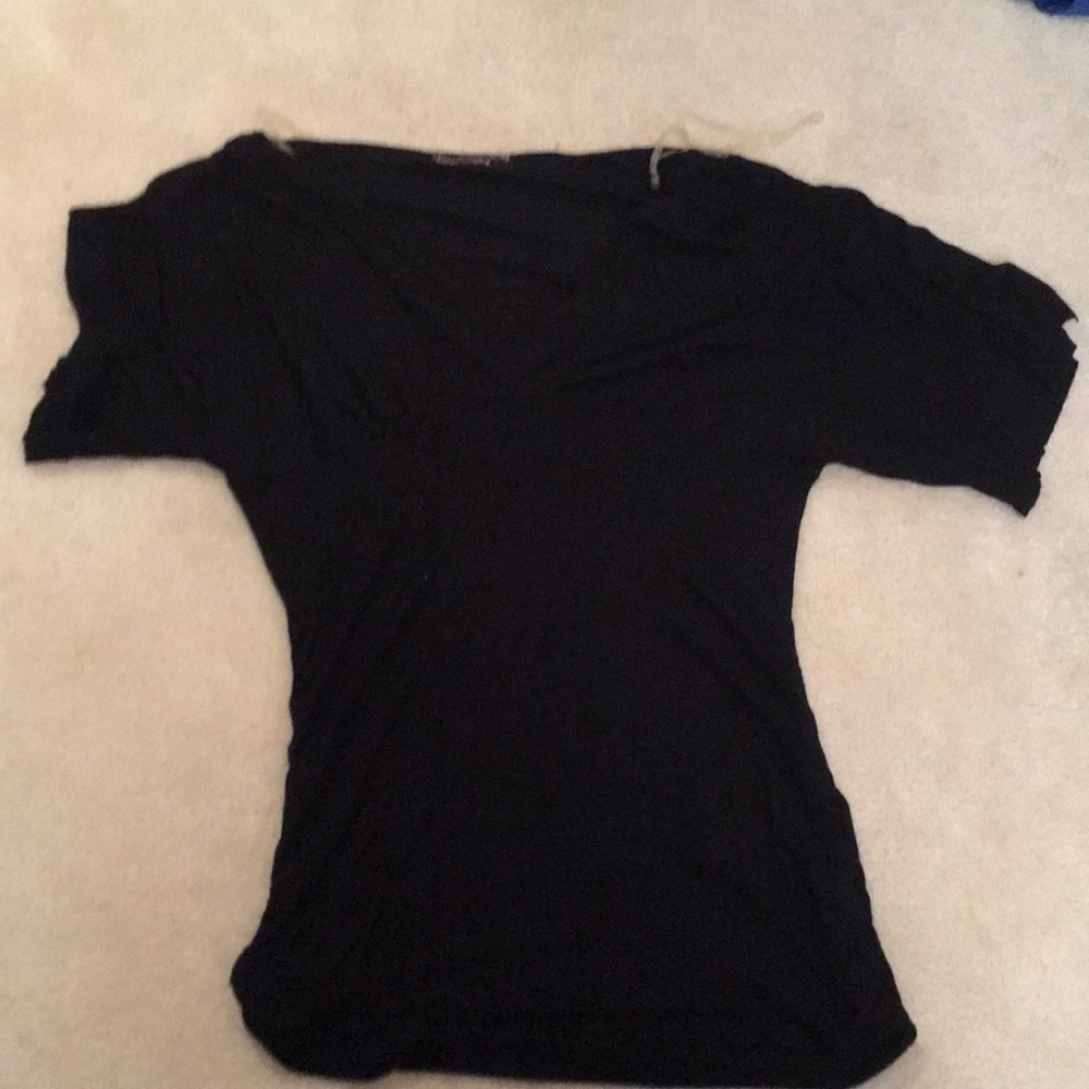 Black v-neck top